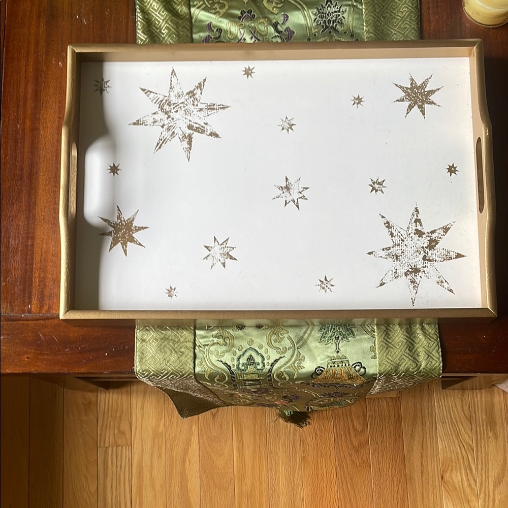 Starry White and Gold Tray mcm retro v i n t a g e :: style